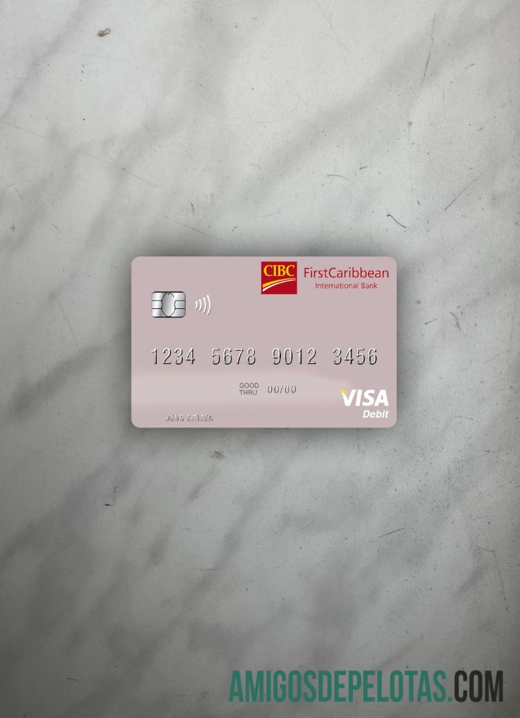 São Vicente e Granadinas FirstCaribbean International Bank Visa Cartão de Débito Photolook Front exemplo